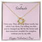 To My Beautiful Soulmate Love Knot Necklace (Yellow & White Gold Variants)