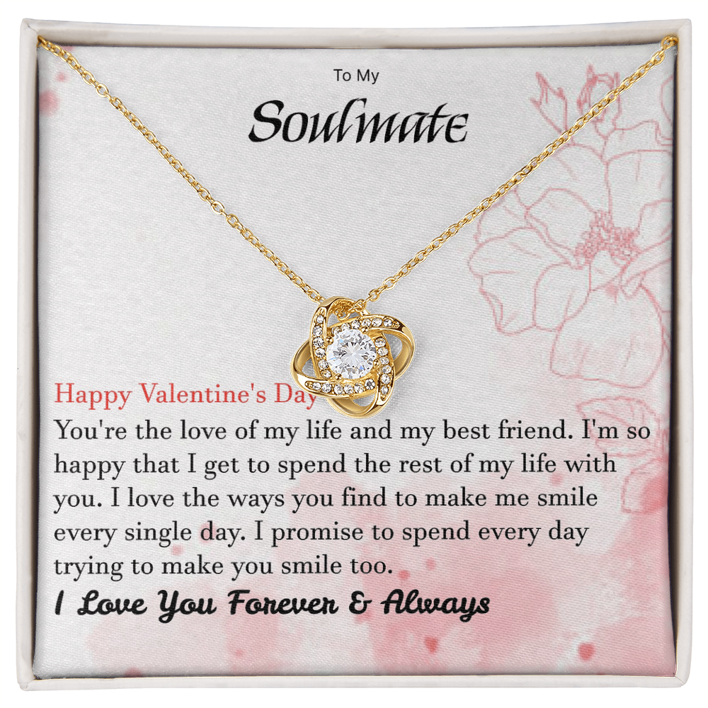 My Soulmate Love Knot Necklace (Yellow & White Gold Variants)