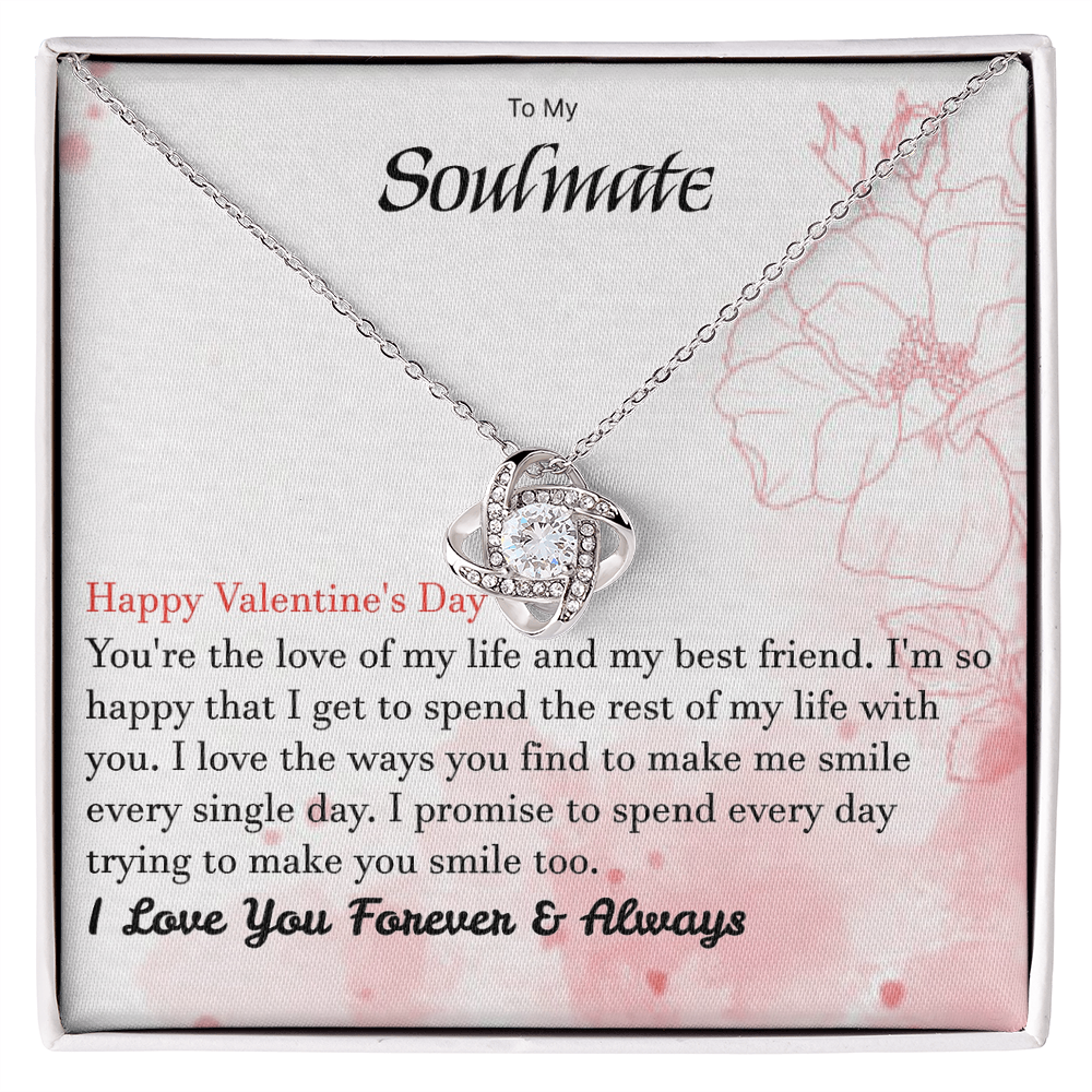My Soulmate Love Knot Necklace (Yellow & White Gold Variants)