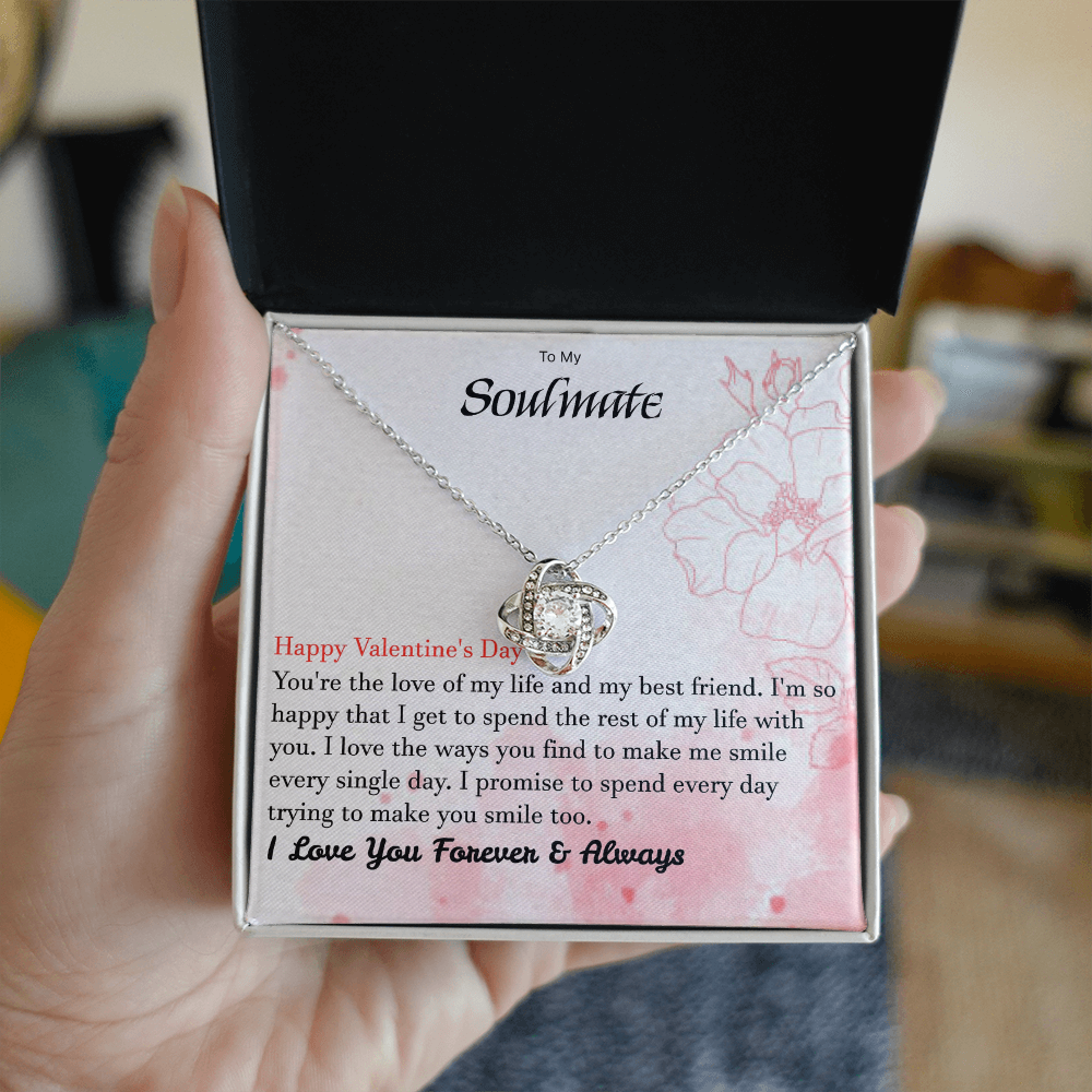 My Soulmate Love Knot Necklace (Yellow & White Gold Variants)