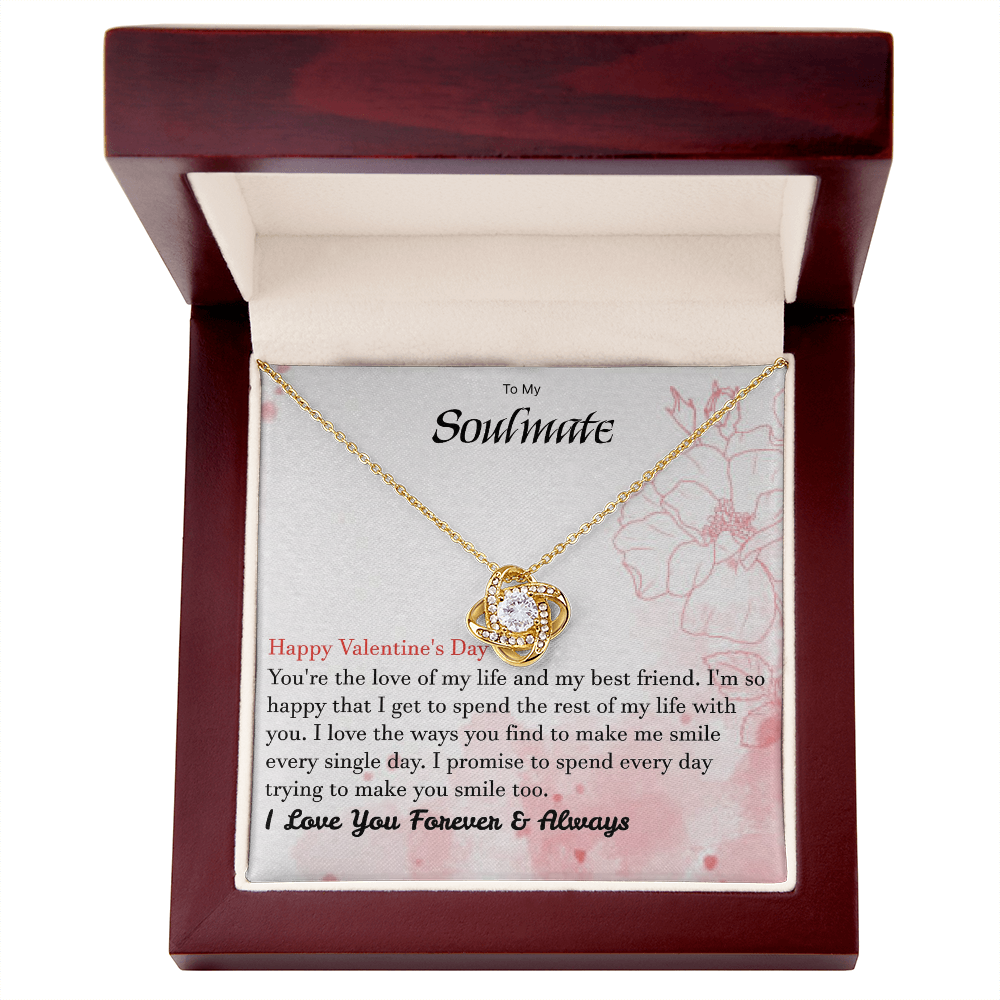My Soulmate Love Knot Necklace (Yellow & White Gold Variants)