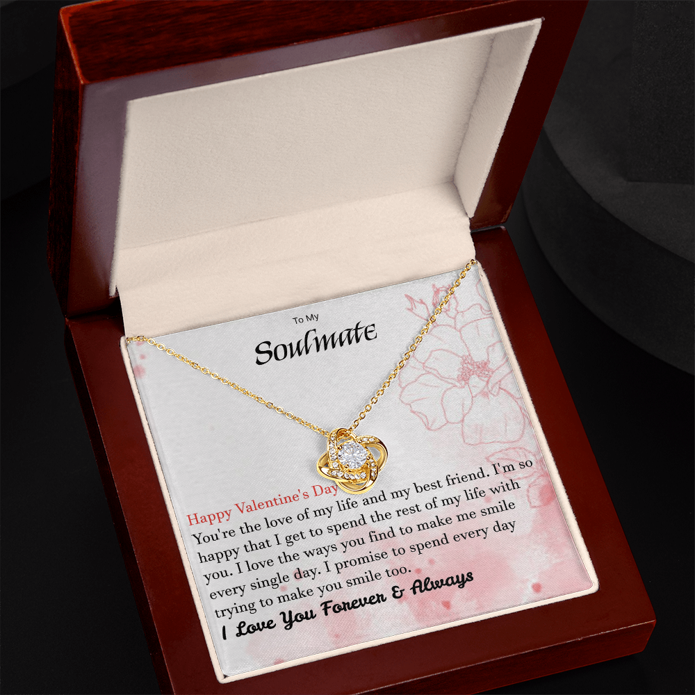 My Soulmate Love Knot Necklace (Yellow & White Gold Variants)